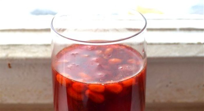 Зимний компот из вишни и облепихи