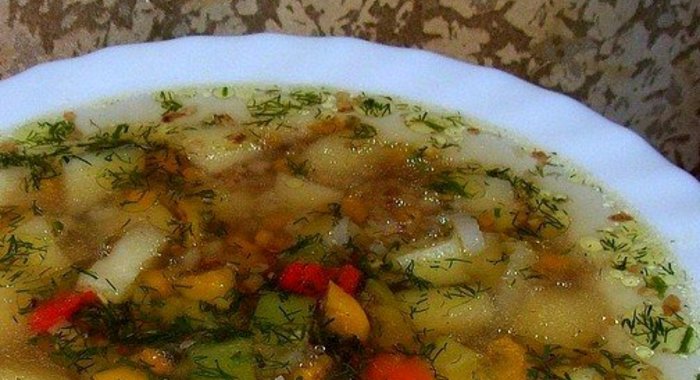 Овощной суп с гречневой крупой