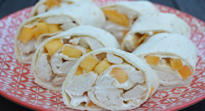 Курица с манго с лаваше