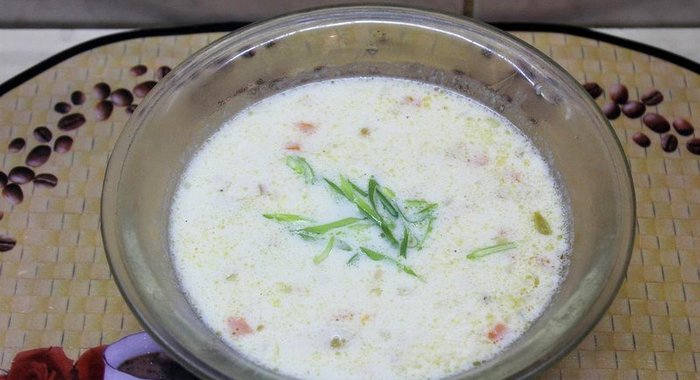 Овощной сырный суп