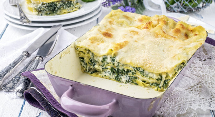 Лазанья со шпинатом