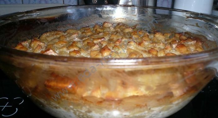 Запеканка из свинины с картофелем