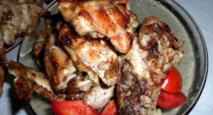 Шашлык из курицы аппетитный