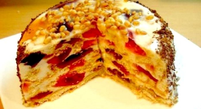 Нежный легкий тортик