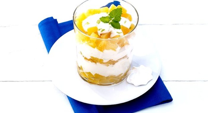 Нежный кокосовый мусс с абрикосами