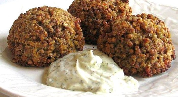 Постные гречневые тефтели с грибами