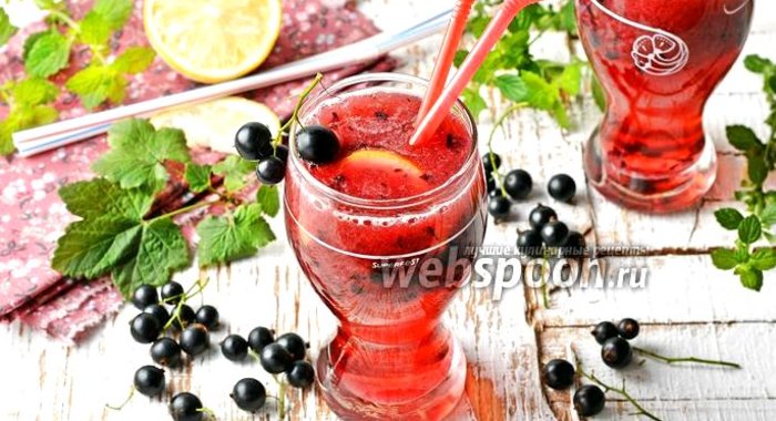 Лимонад из черной смородины