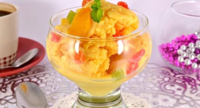 Домашнее персиковое мороженое