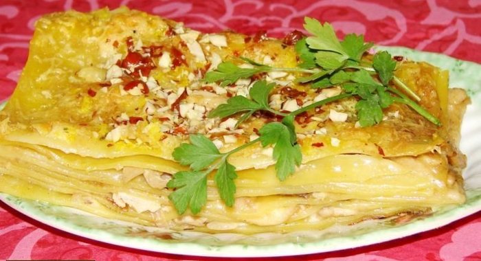 Куриная лазанья с курицей