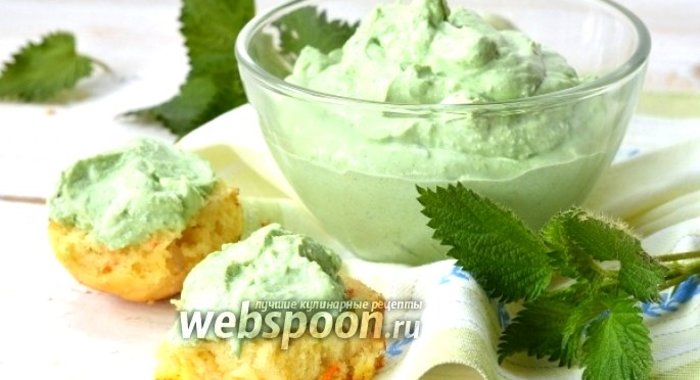 Домашний крем-чиз с молодой крапивой