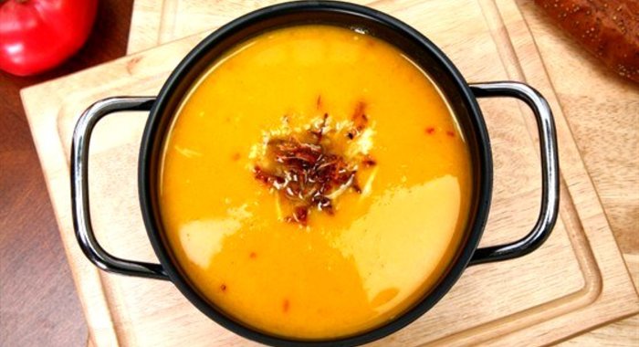 Суп-пюре с тыквой и кокосовым молоком