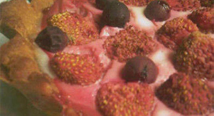 Rond de jamb. Творожный пирог с клубникой