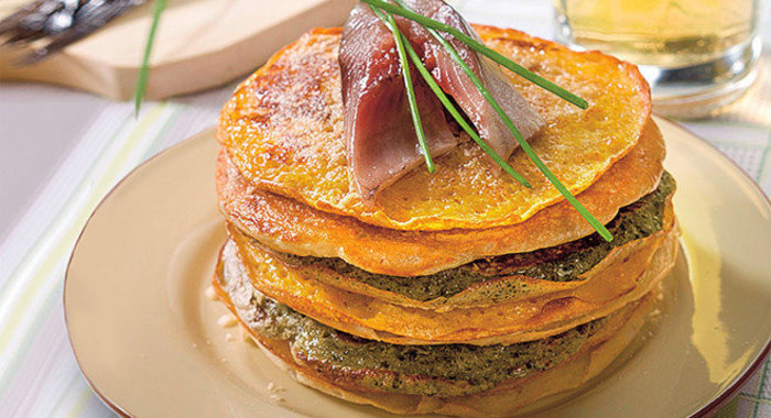 Закусочные блины с лучком