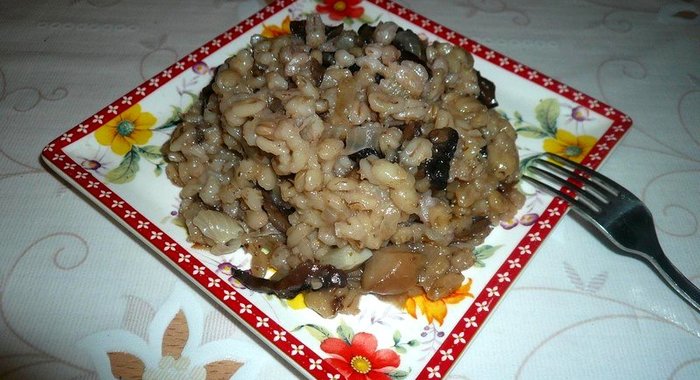 Перловая каша с грибами в духовке