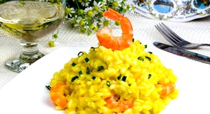 Ризотто с креветками