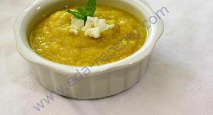 Суп-пюре с луком-пореем