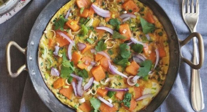 Омлет со сладким картофелем