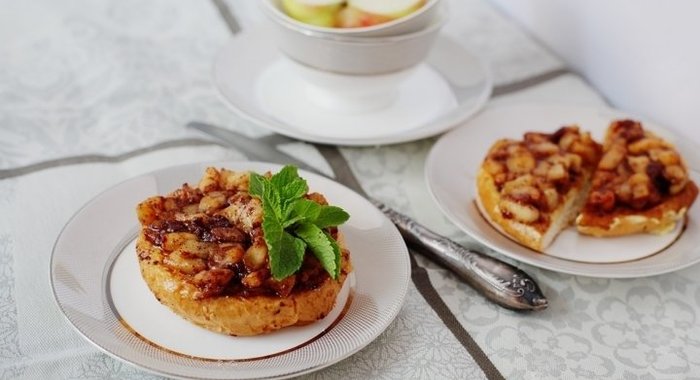 Французские тосты с яблоками