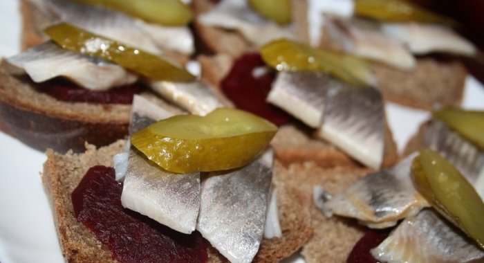 Бутерброды Сельдь без шубы