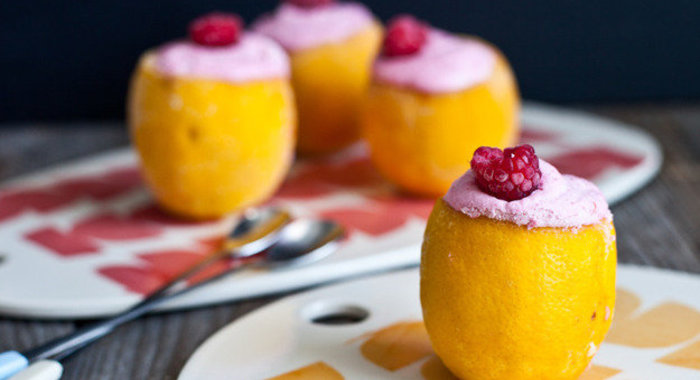 Лимонно-малиновое мороженое