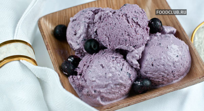 Черничное мороженое с маскарпоне