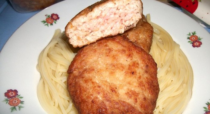 Шницель из куриного фарша