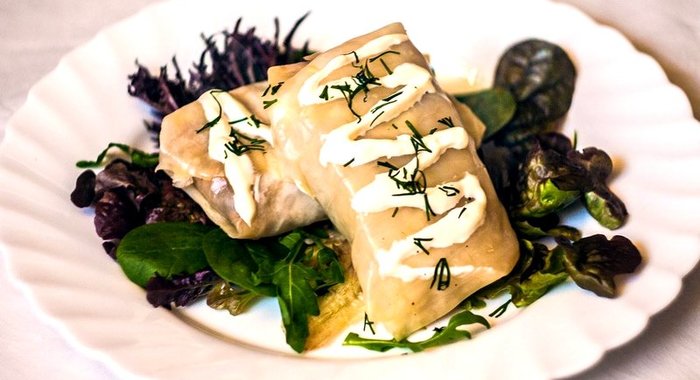 Вегетарианские голубцы с нутом, чечевицей и фасолью