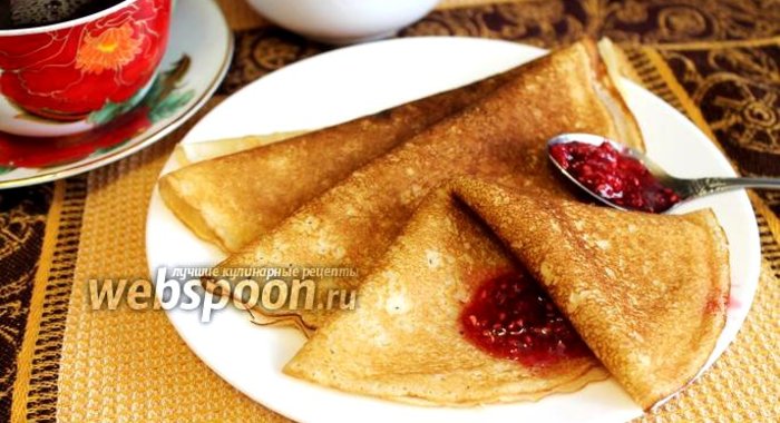 Блины на топлёном молоке заварные