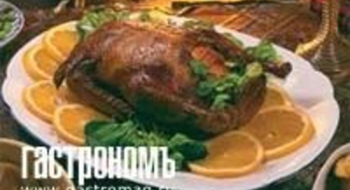 Жареная утка с апельсиновым мармеладом