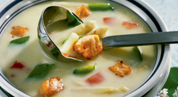 Овощной суп с фасолью