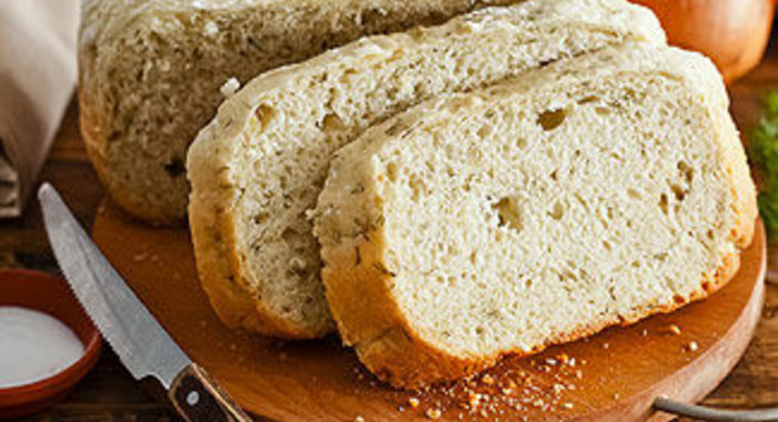 Деревенский хлеб с укропом в мультиварке