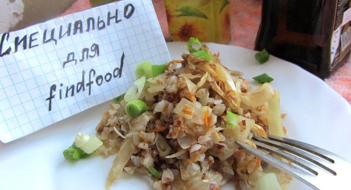 Гречка по-домашнему с квашенной капустой