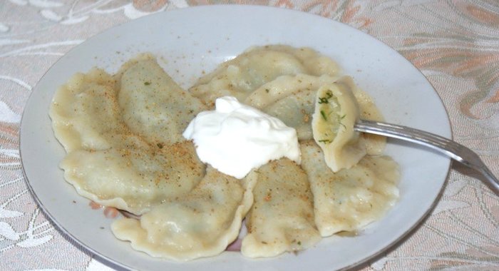 Вареники с начинкой из картофеля и зелени