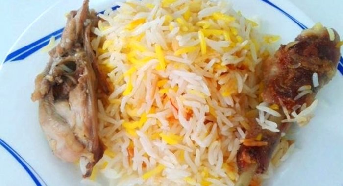 Плов с шафраном и курицей