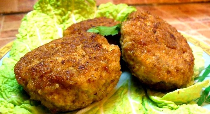 Котлеты куриные с грибами