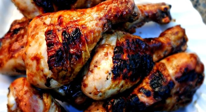 Куриные голени в глазури из джема