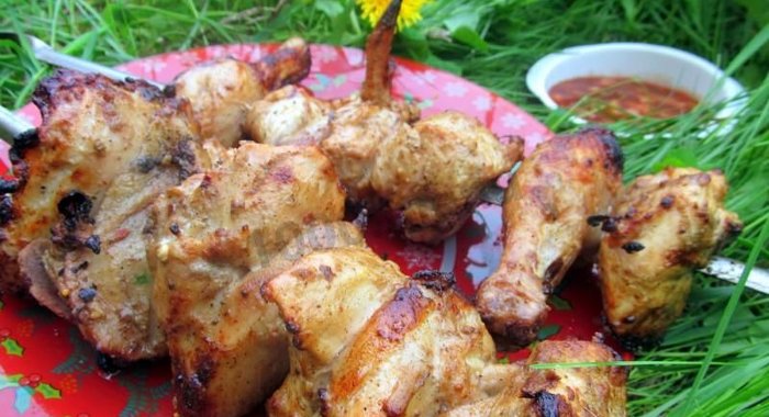 Шашлык с горчицей