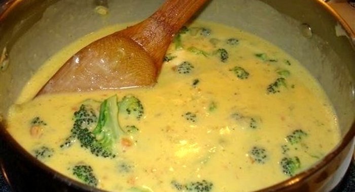 Сырный суп с овощами