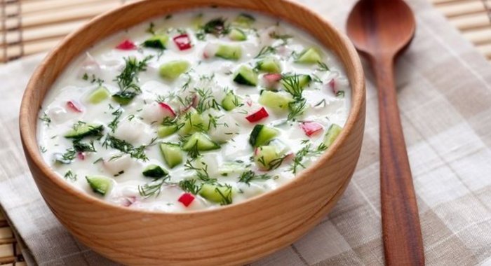 Окрошка на кефире