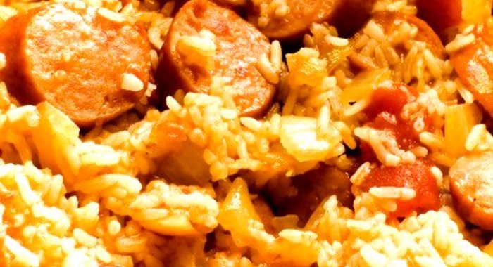 Ризотто с сосисками