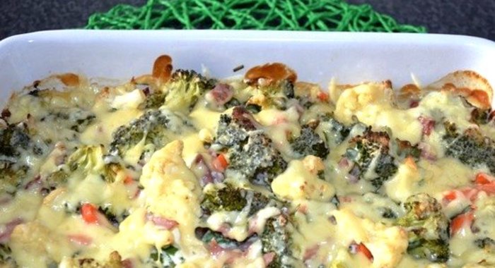 Запеканка с колбасой