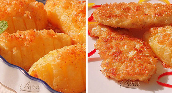 Куриные мини-шницели с картофелем по-словацки