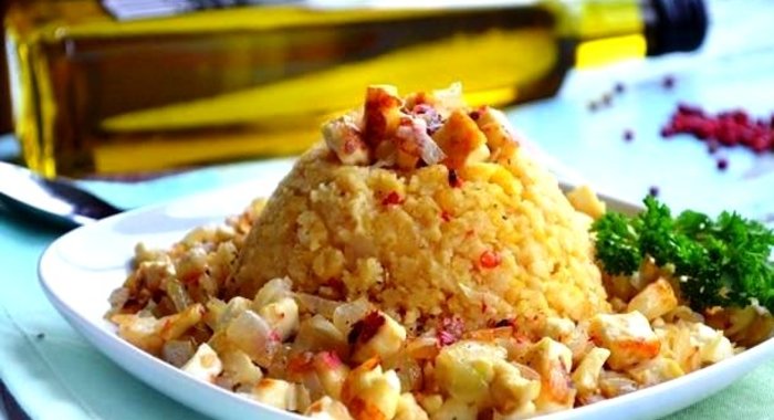 Гороховая каша с луком