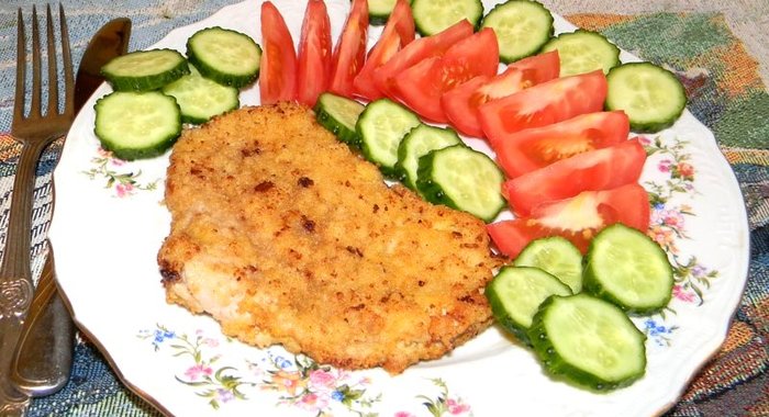 Шницель в панировке
