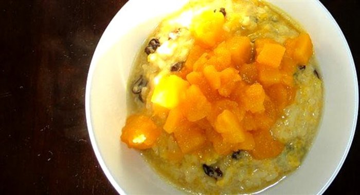 Ароматная тыквенная каша с кокосом