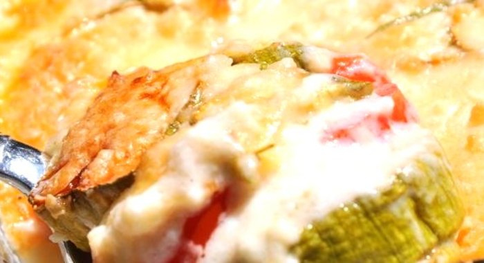 Запеканка из кабачков с помидорами