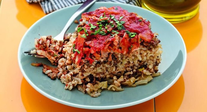 Запеканка из фарша с капустой