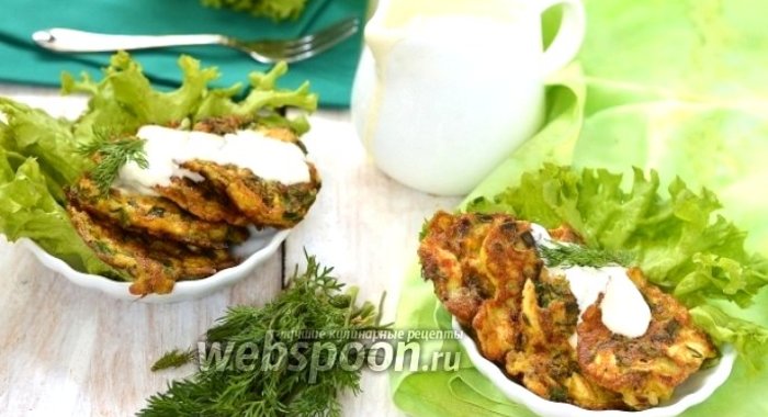 Оладьи из варёных яиц, зелёного лука и укропа