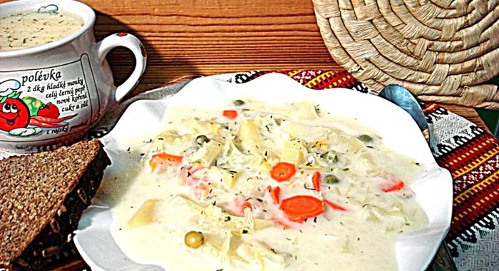 Суп овощной с сырочками