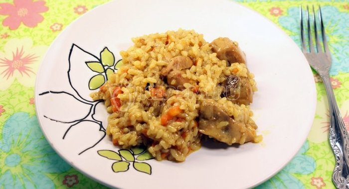 Каша рисовая с мясом